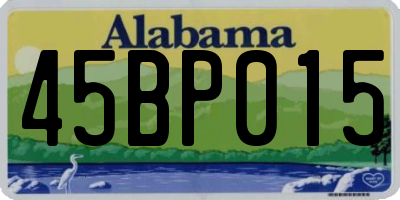 AL license plate 45BP015