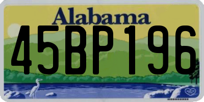 AL license plate 45BP196