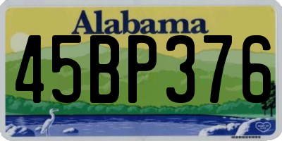 AL license plate 45BP376