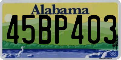 AL license plate 45BP403