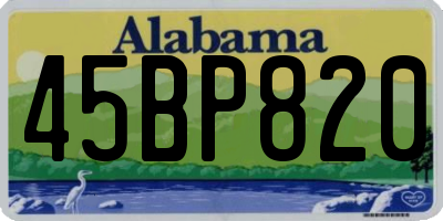AL license plate 45BP820