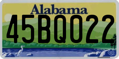 AL license plate 45BQ022