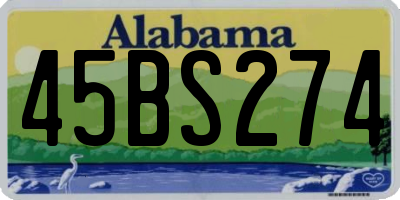 AL license plate 45BS274