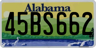 AL license plate 45BS662