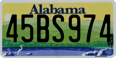 AL license plate 45BS974