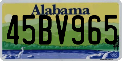AL license plate 45BV965