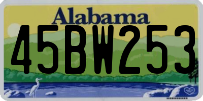 AL license plate 45BW253