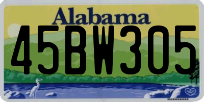 AL license plate 45BW305
