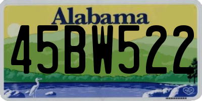 AL license plate 45BW522