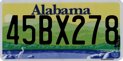 AL license plate 45BX278