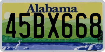 AL license plate 45BX668
