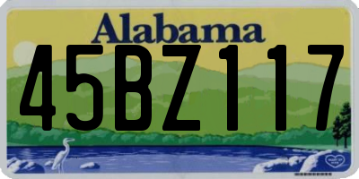 AL license plate 45BZ117