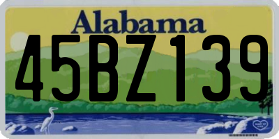 AL license plate 45BZ139