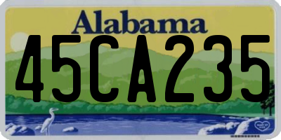 AL license plate 45CA235