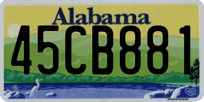 AL license plate 45CB881