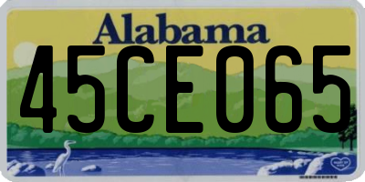 AL license plate 45CE065