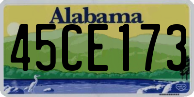 AL license plate 45CE173