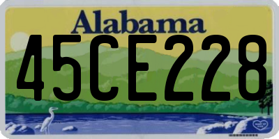 AL license plate 45CE228