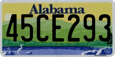 AL license plate 45CE293