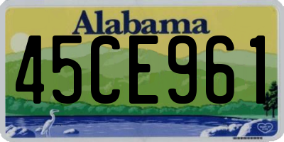 AL license plate 45CE961