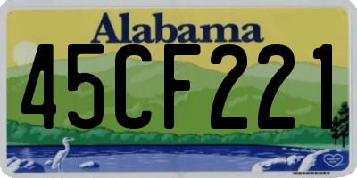 AL license plate 45CF221
