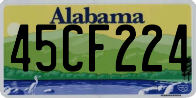 AL license plate 45CF224
