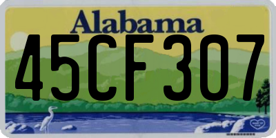 AL license plate 45CF307