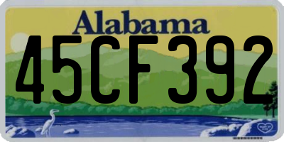 AL license plate 45CF392