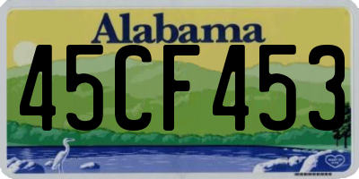 AL license plate 45CF453