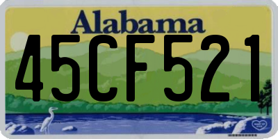 AL license plate 45CF521