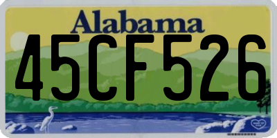 AL license plate 45CF526