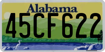 AL license plate 45CF622
