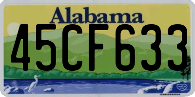 AL license plate 45CF633
