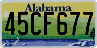 AL license plate 45CF677