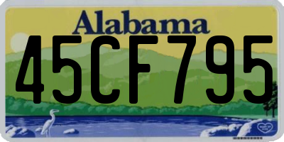 AL license plate 45CF795