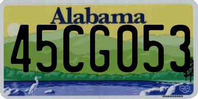 AL license plate 45CG053
