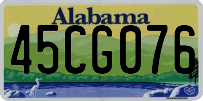 AL license plate 45CG076