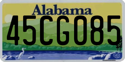 AL license plate 45CG085