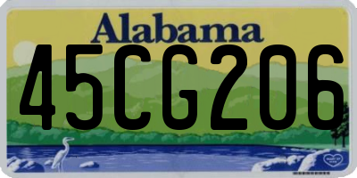 AL license plate 45CG206