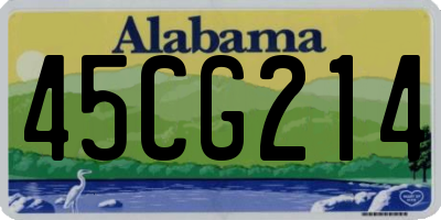 AL license plate 45CG214