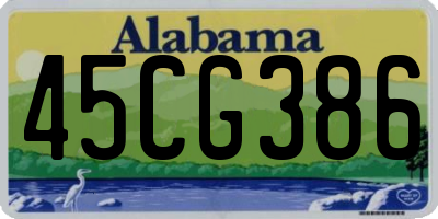AL license plate 45CG386