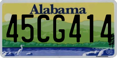 AL license plate 45CG414