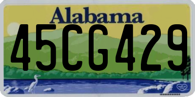 AL license plate 45CG429