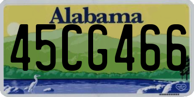 AL license plate 45CG466