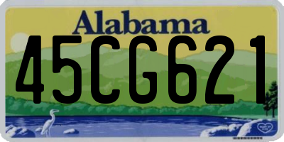 AL license plate 45CG621