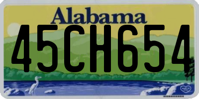 AL license plate 45CH654