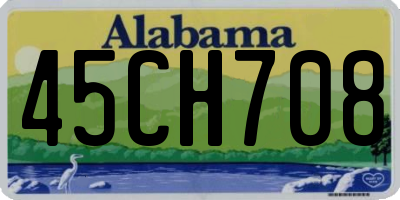 AL license plate 45CH708