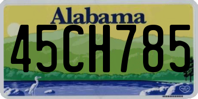 AL license plate 45CH785