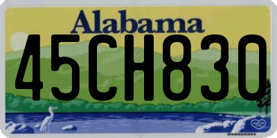 AL license plate 45CH830
