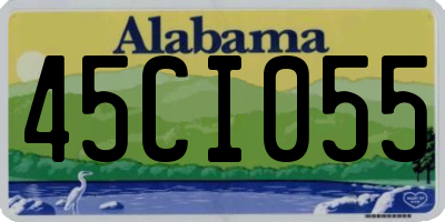 AL license plate 45CI055